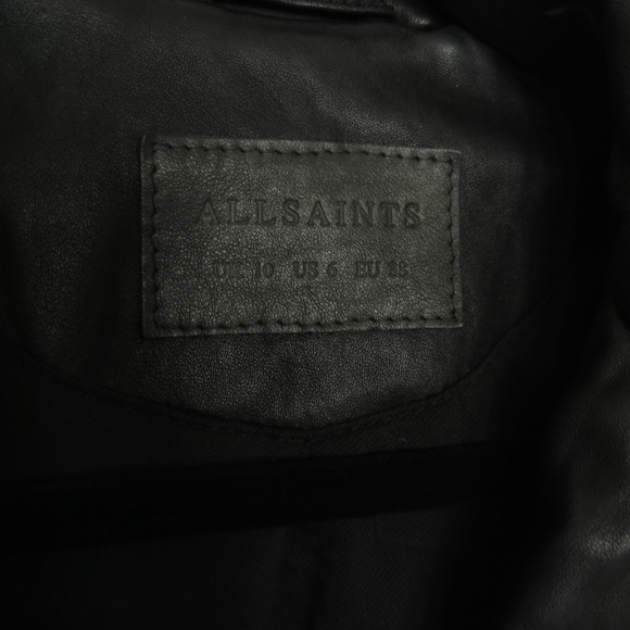 All Saints Papin Leather Jacket - Picture 8 of 16